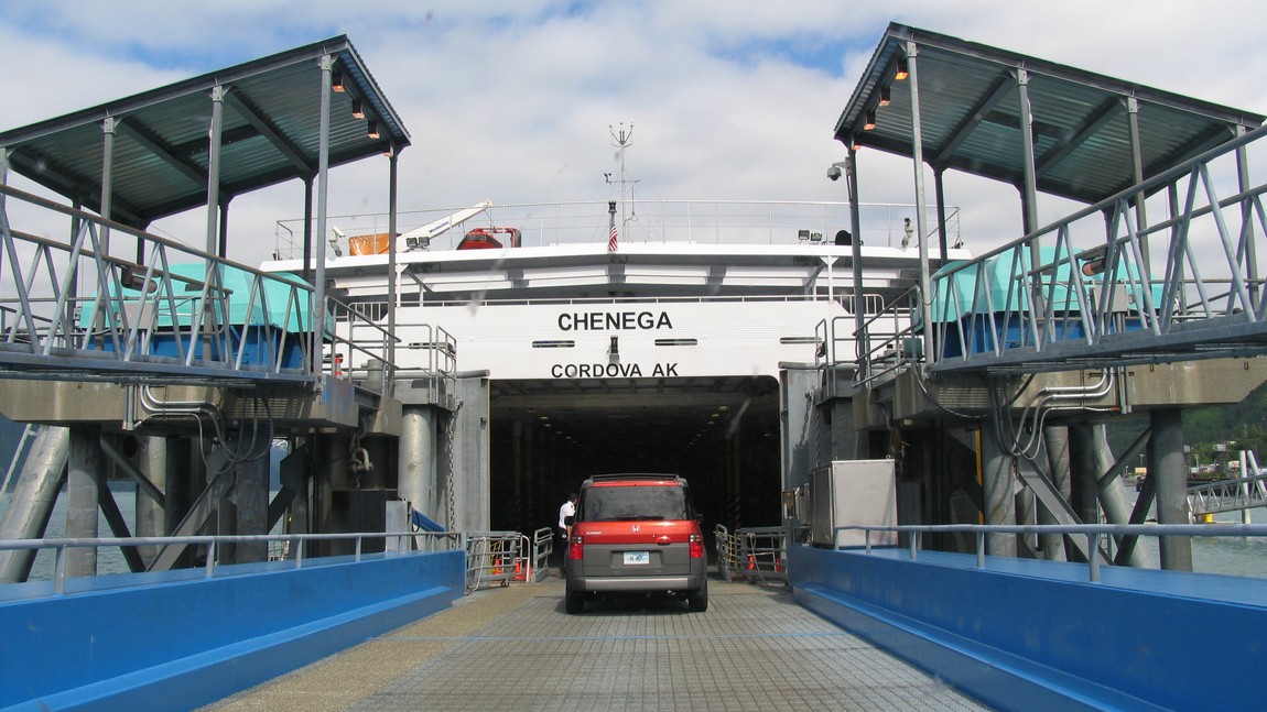 Loading onto the Ferry Chenega