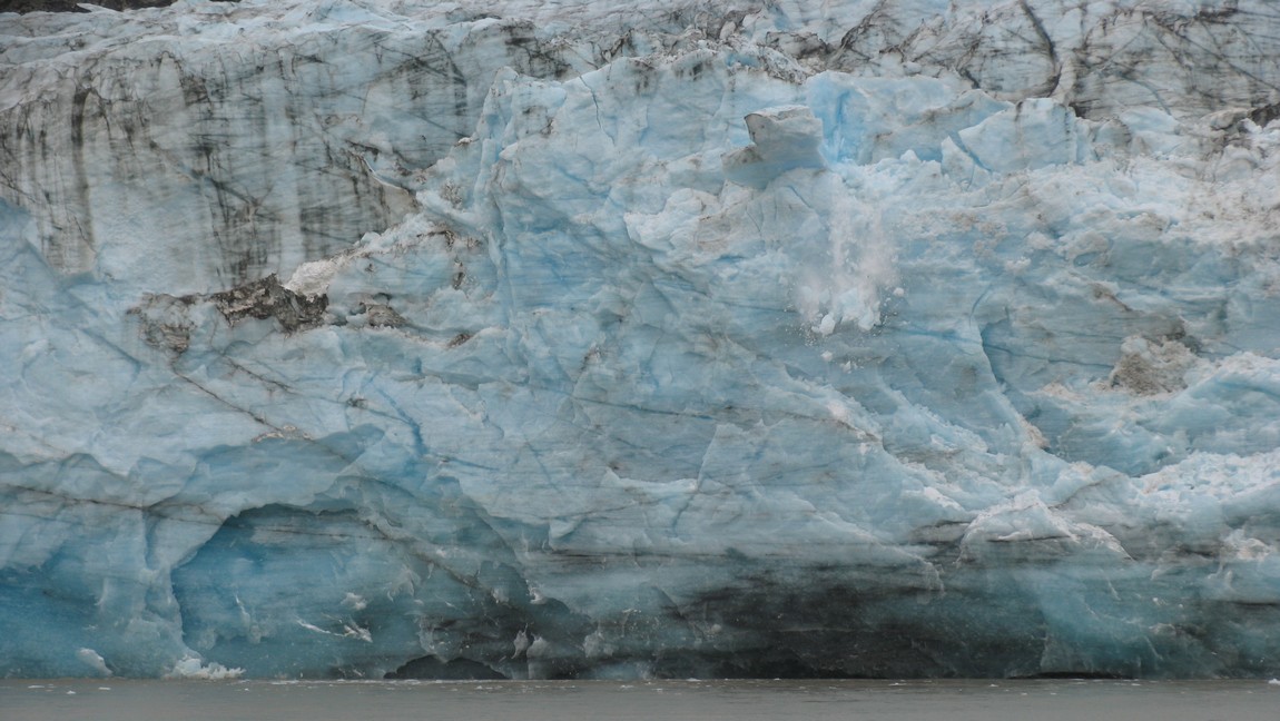 Chunks of ice falling off