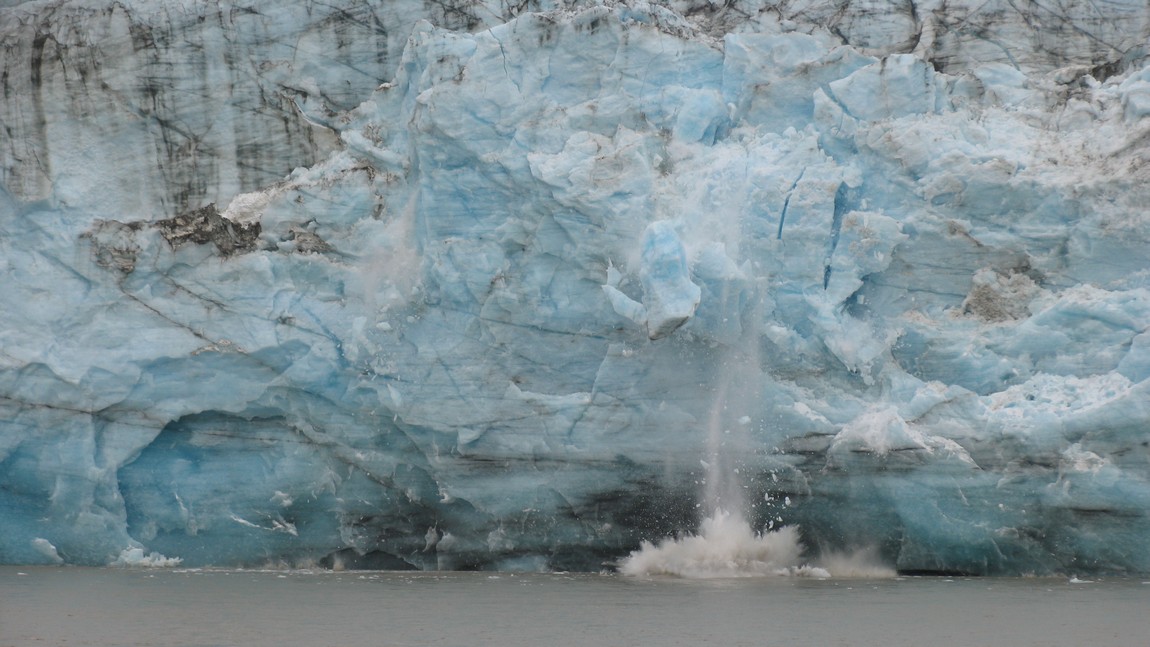 Chunks of ice falling off