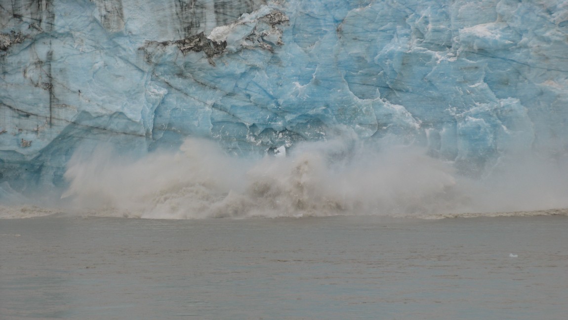 Large chunks of ice falling off