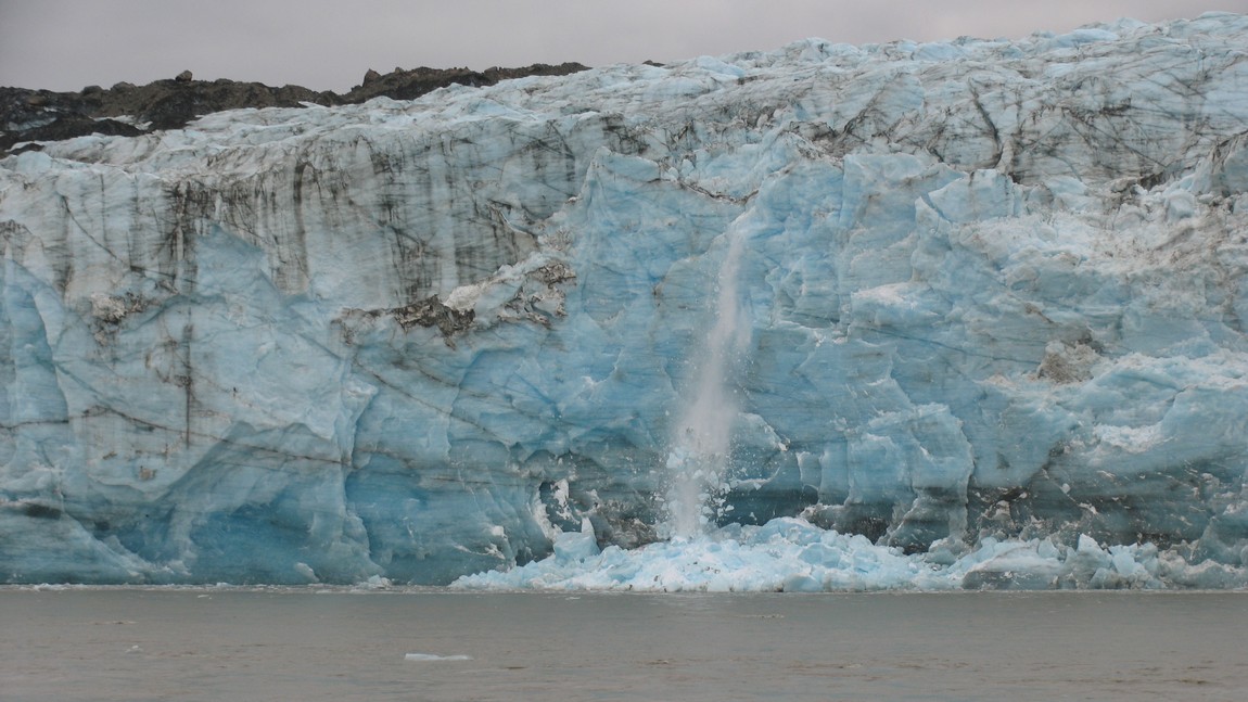 Chunks of ice falling off