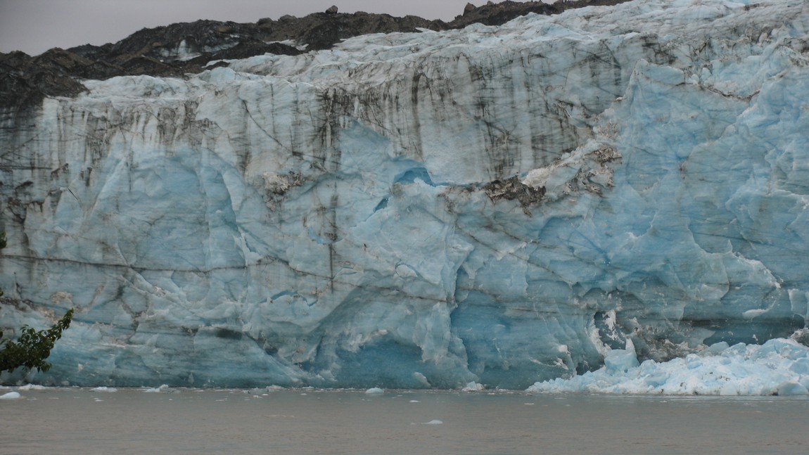 Large slab of ice collapsing