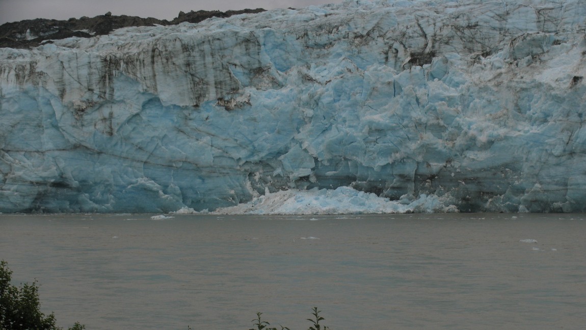 Large slab of ice collapsing