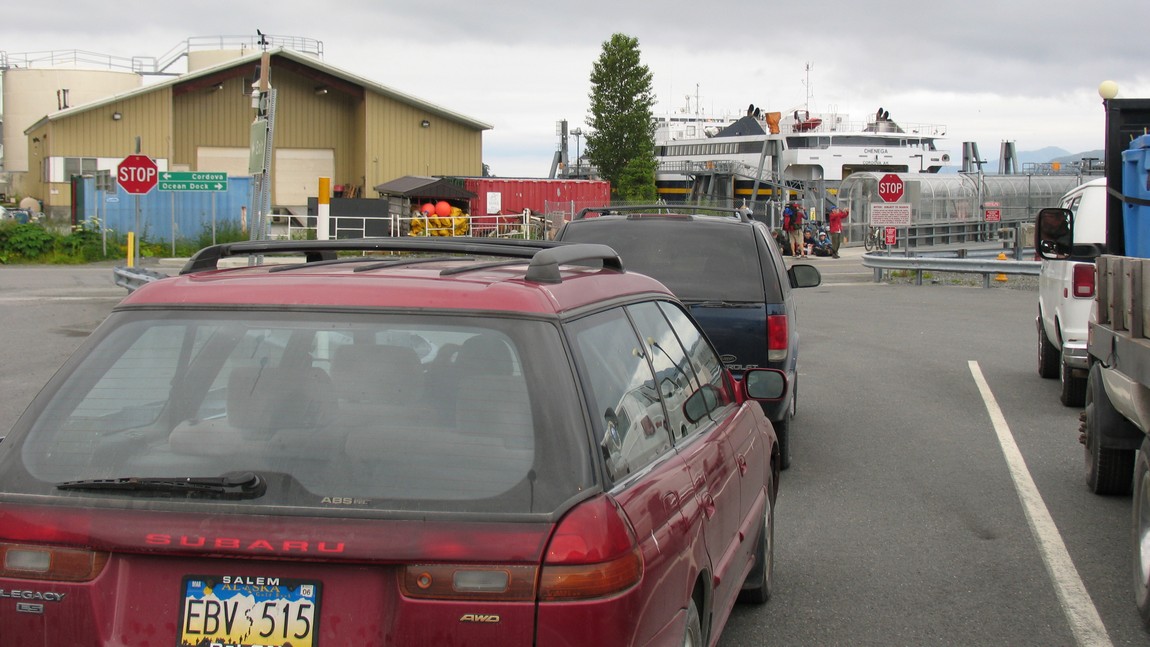 Lined up to load
