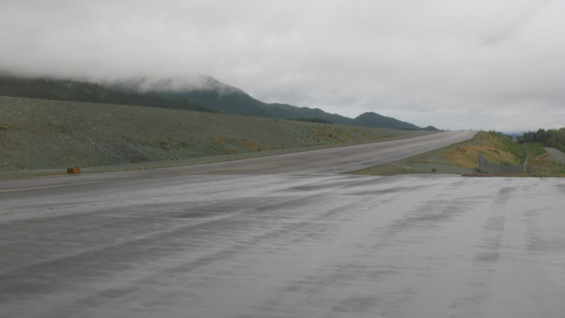 Aircraft must go up a ramp