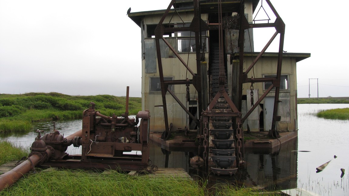 Dredge on display