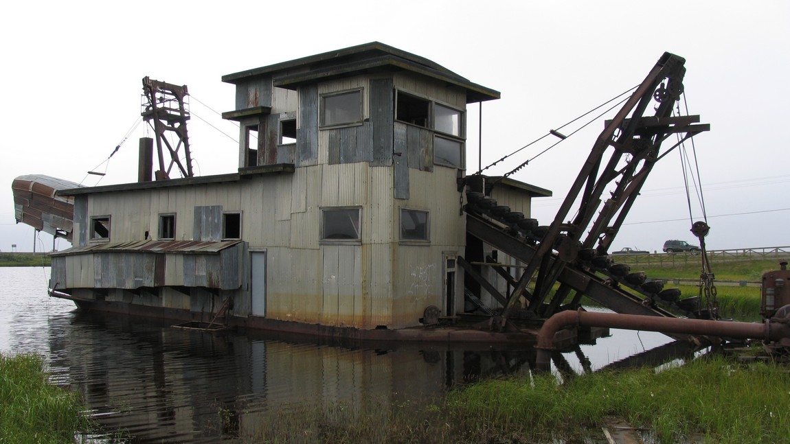 Dredge on display