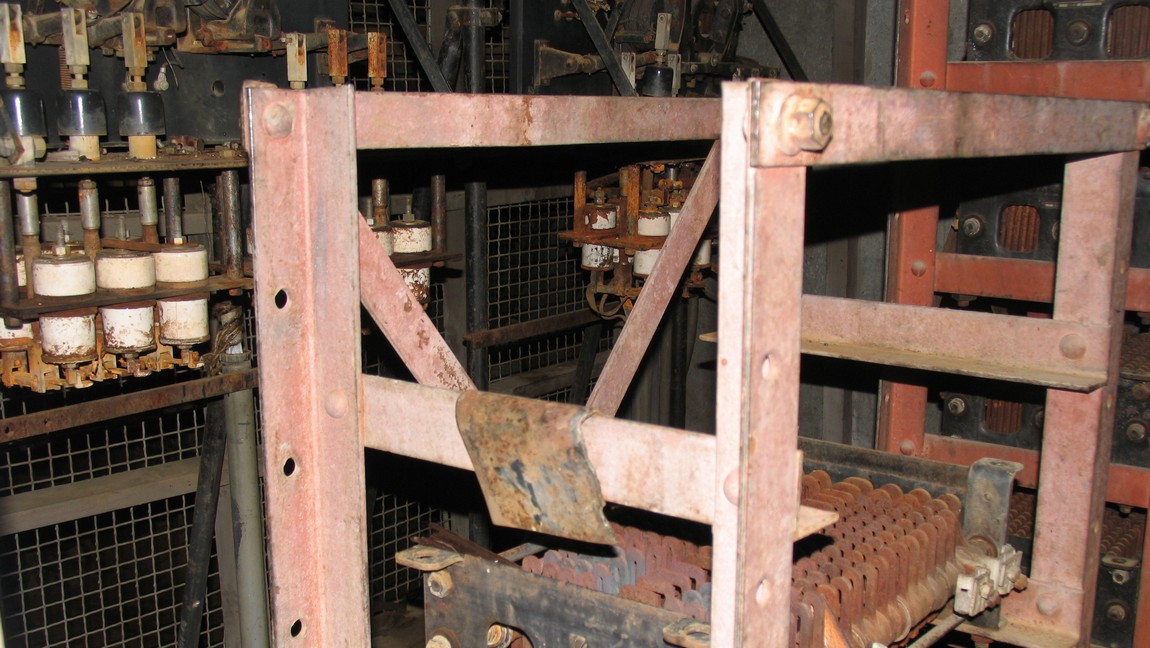 Electrical room in the gold dredge