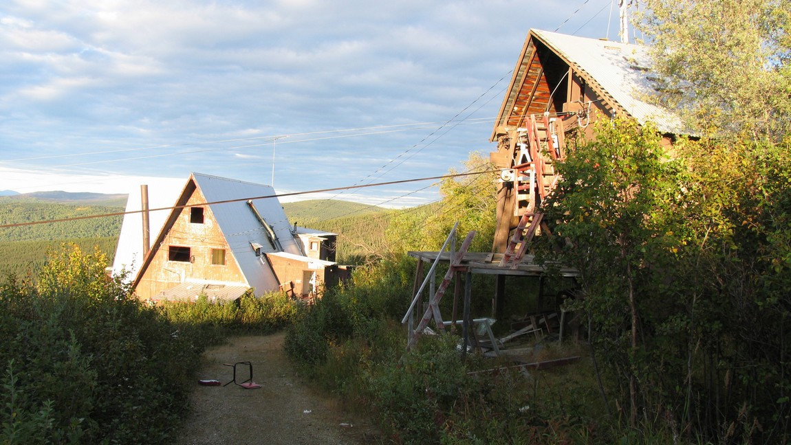 Abandoned ski lodge