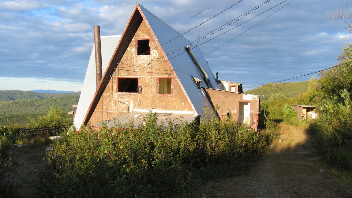 Abandoned ski lodge