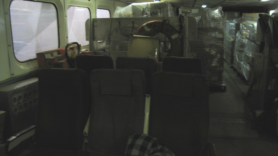 Inside the hovercraft