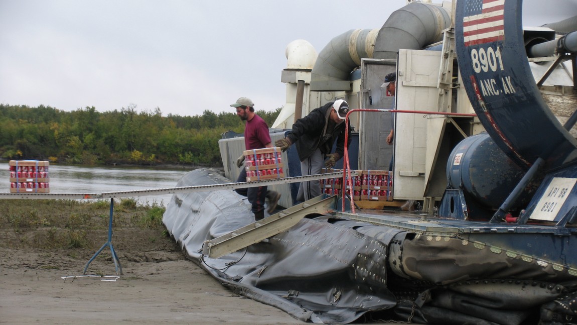 In Akiachak unloading