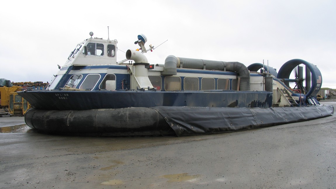 Back at the hovercraft hangar