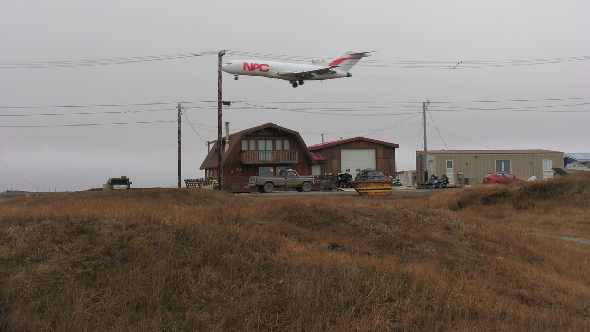 Plane approaching landing