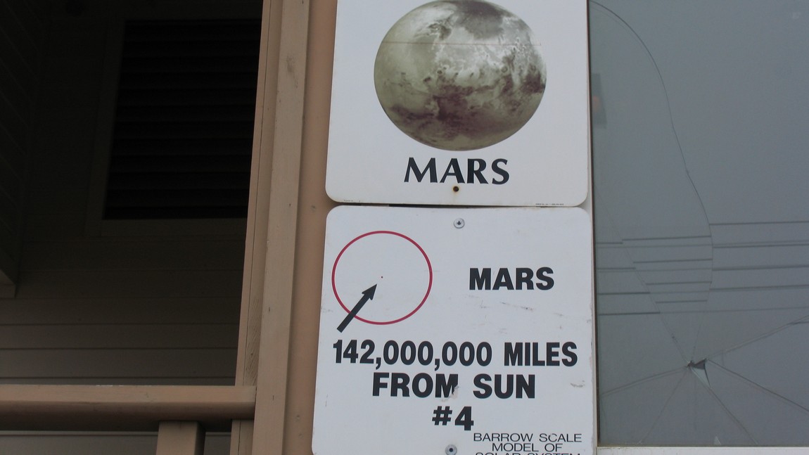 Scale model of the solar system