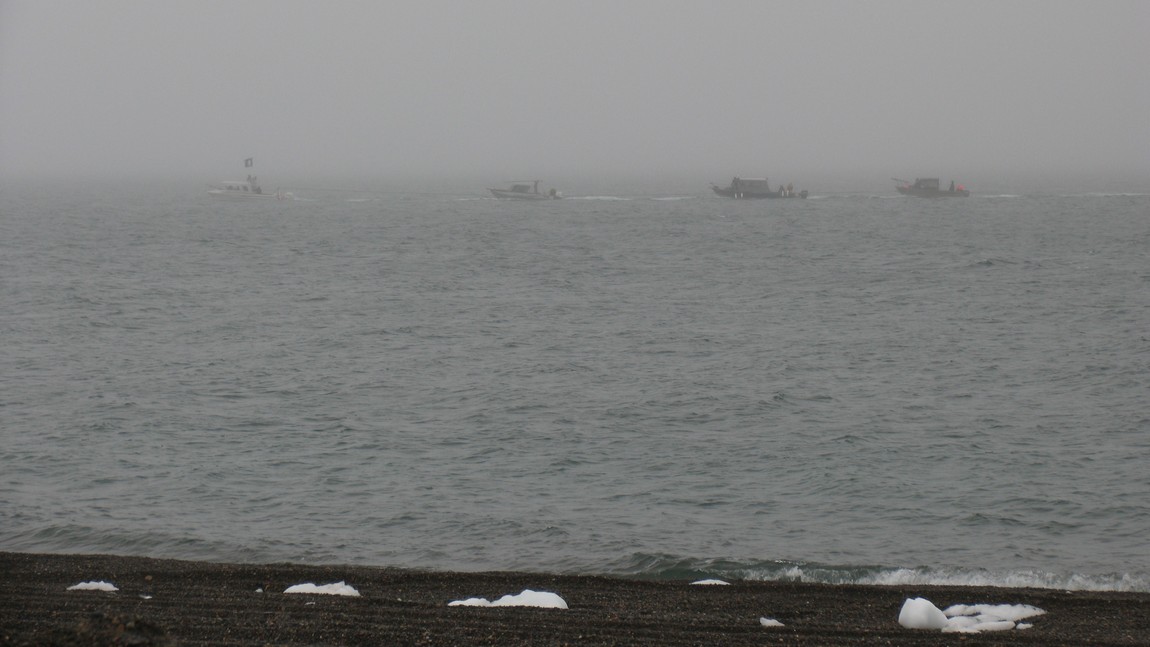Hauling a whale in