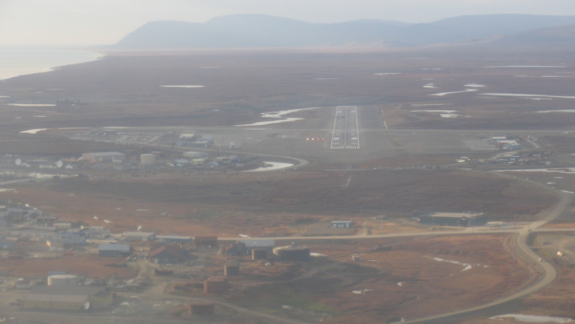 Approaching landing in Nome