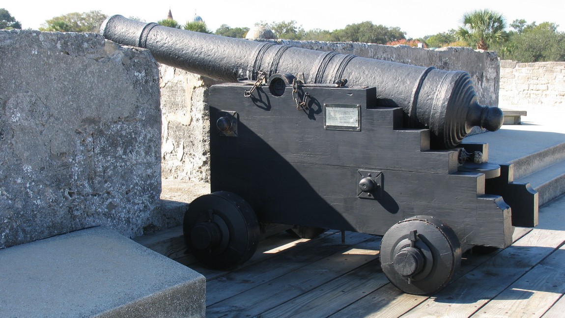 One of several cannons