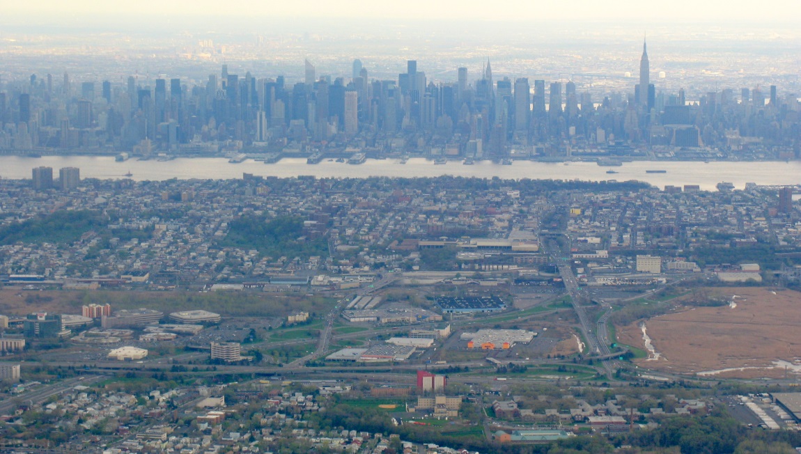 Flying into Newark