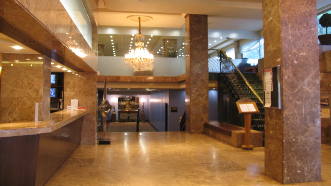 Lobby of the Hotel Agumar in Madrid.
