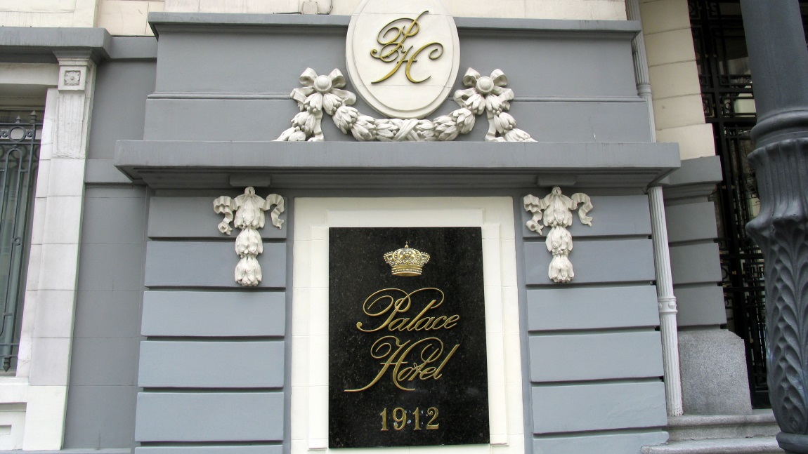 Outside the Palace Hotel