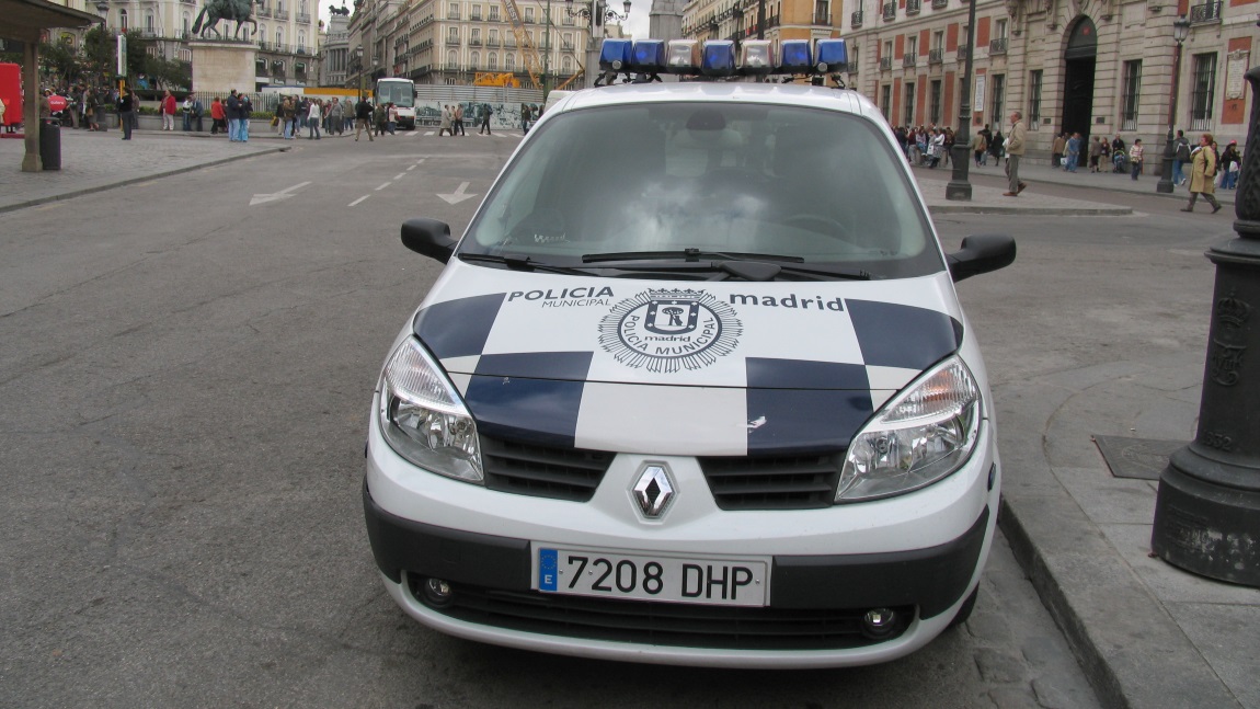 Police car parked in Puerta del Sol