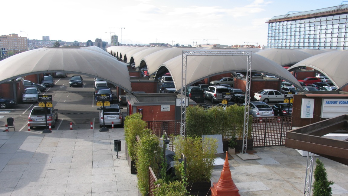 Covered parking at the Atocha Train Station