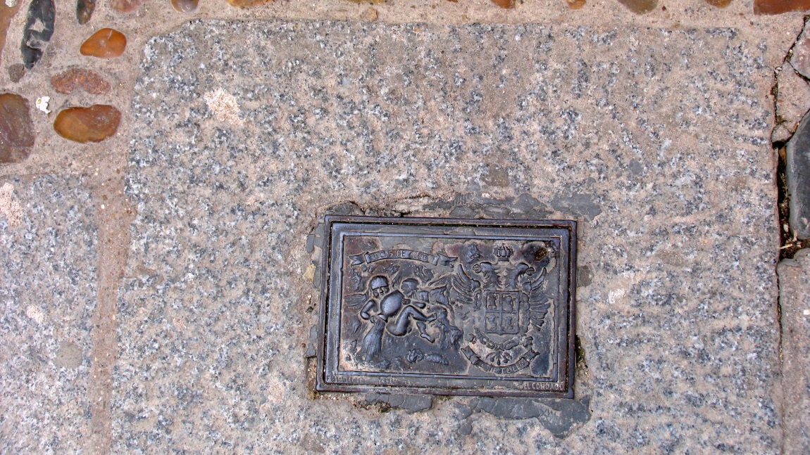 Plaque on the ground in Toledo