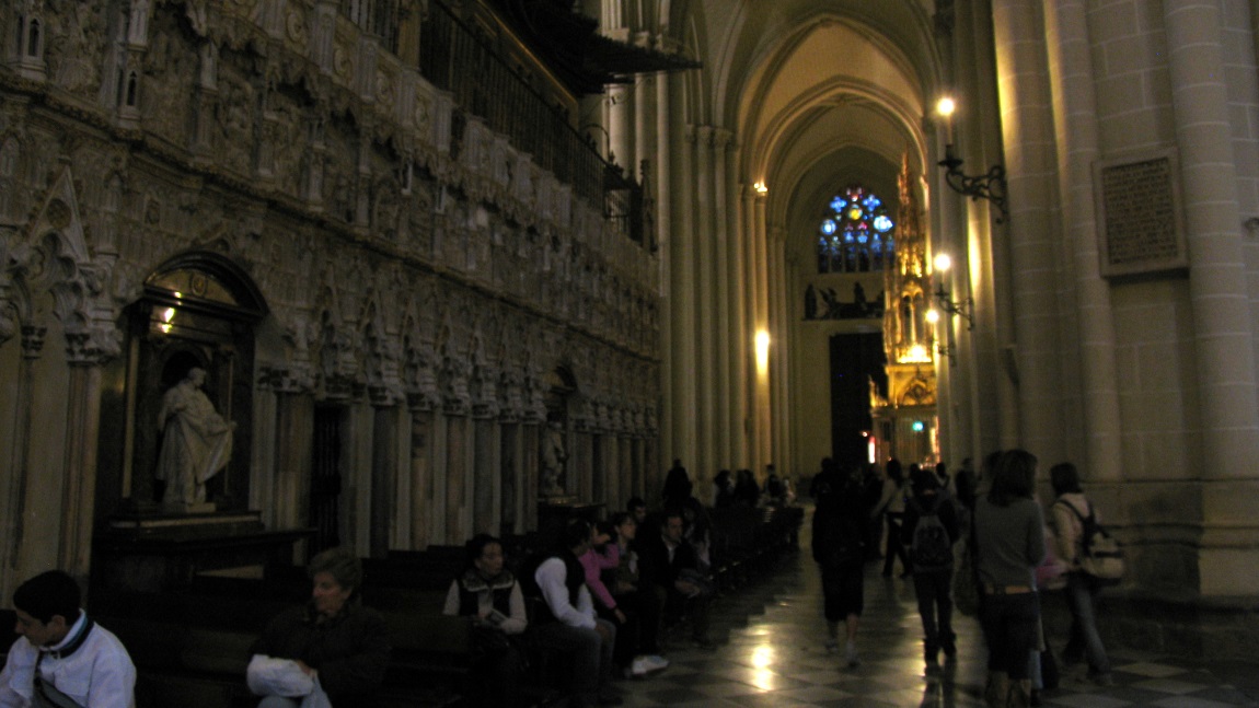 Inside the Santa Iglesia Catedral Primada de Toledo church