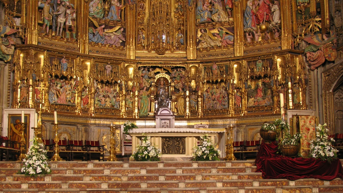 Inside the Santa Iglesia Catedral Primada de Toledo church