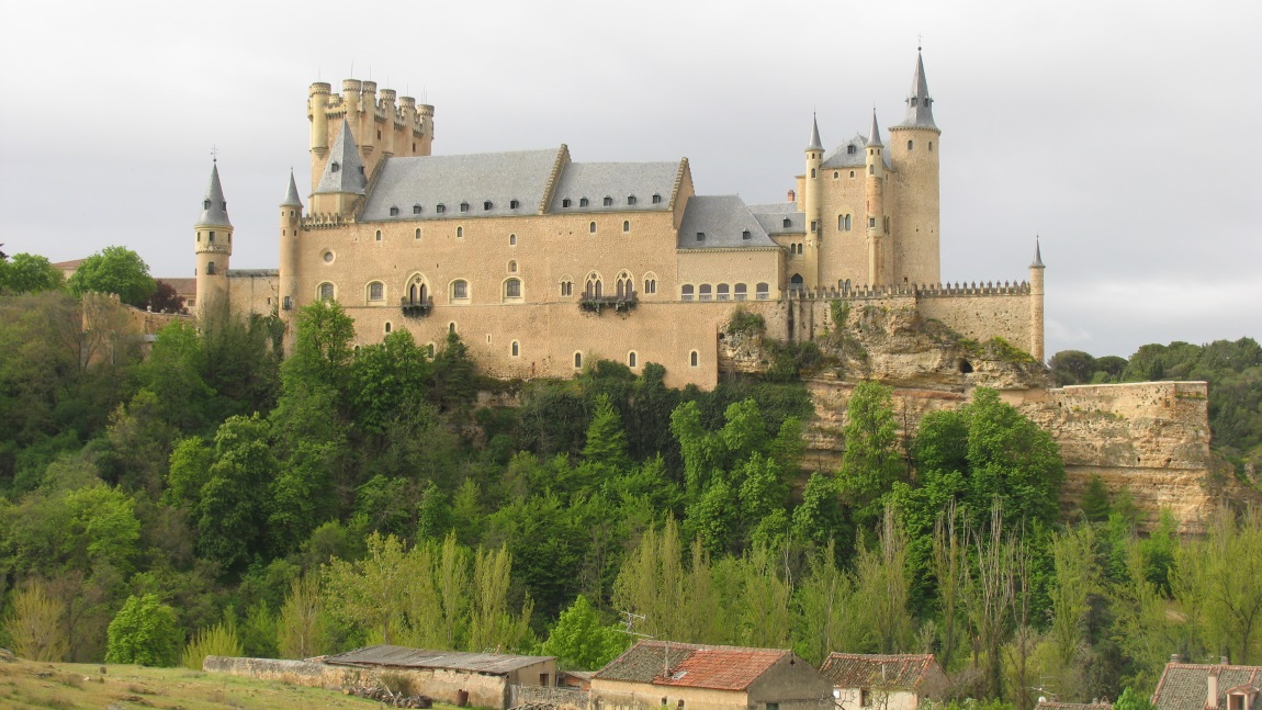 Looking across to the Alcazar Castle in Segovia
