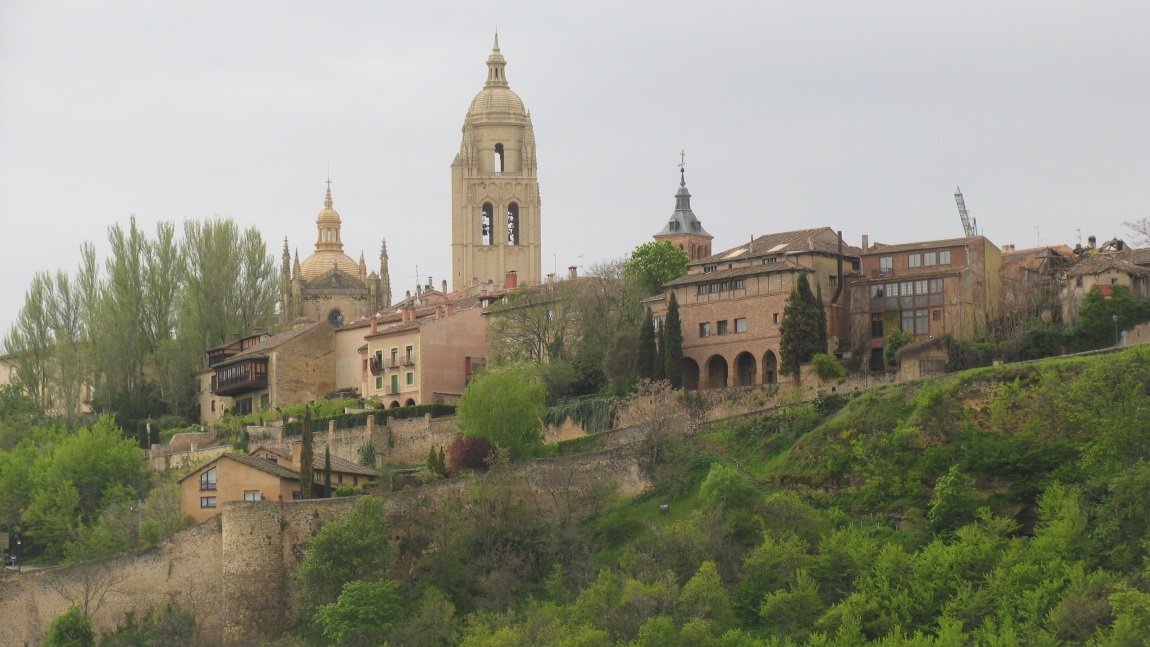 Looking across the Eresma River toward Segovia