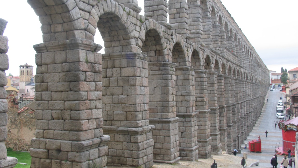 Roman aqueduct in Segovia