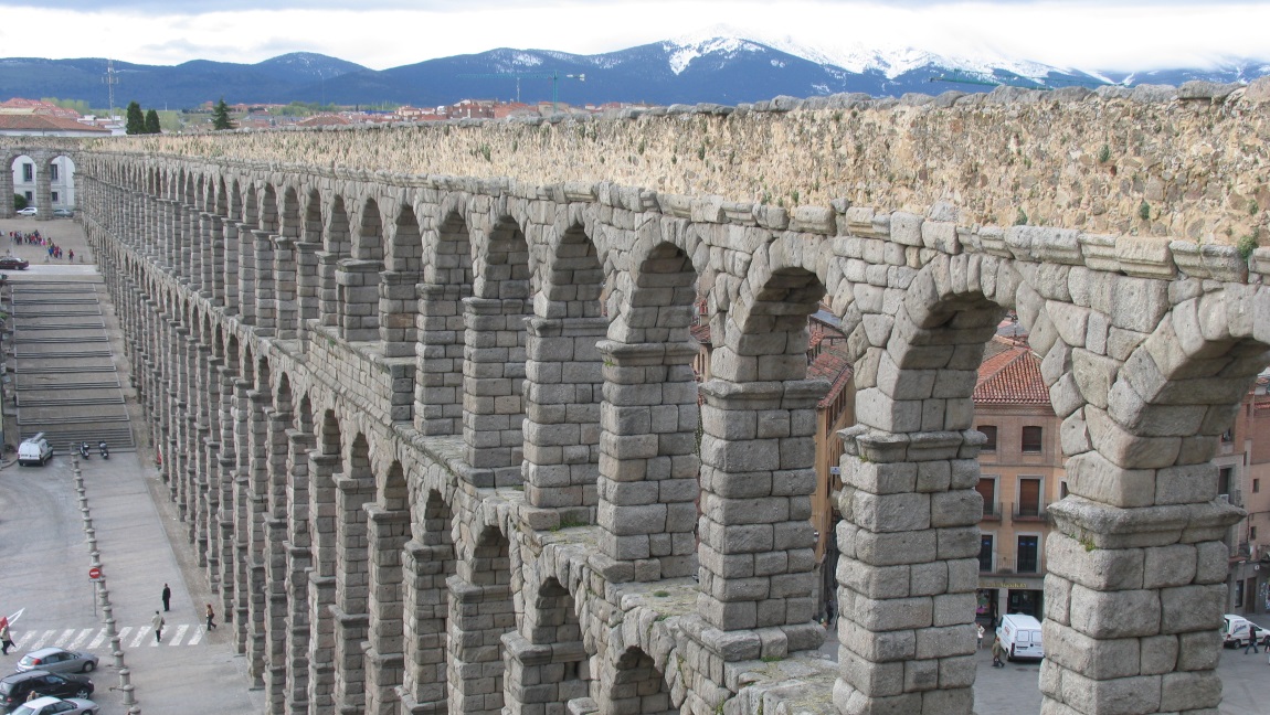 Roman aqueduct from above
