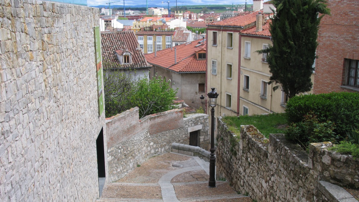 Walking near the Burgos Cathedral