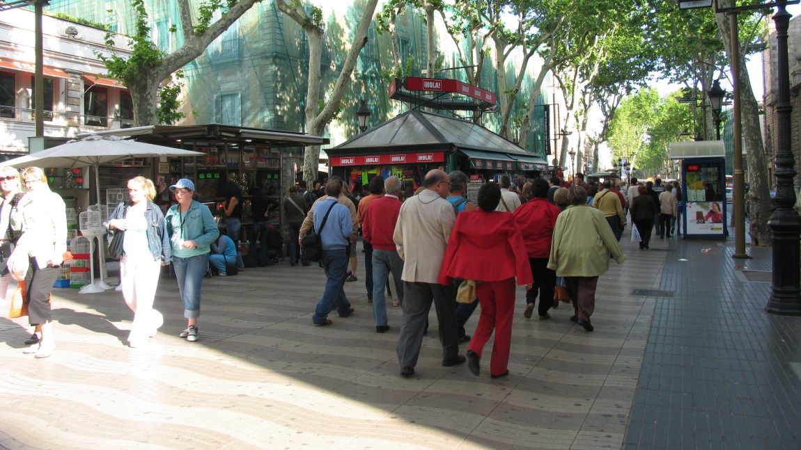 Walking on La Rambla