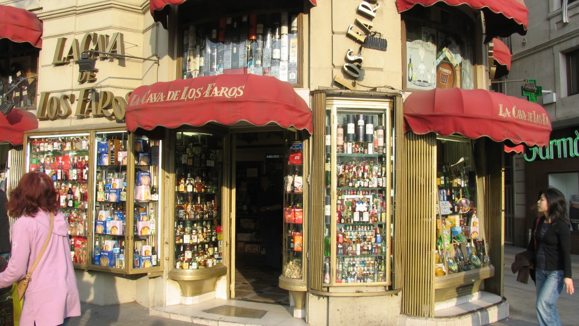 Well stocked liquor store