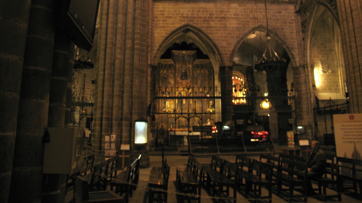 Inside the Cathedral of Barcelona