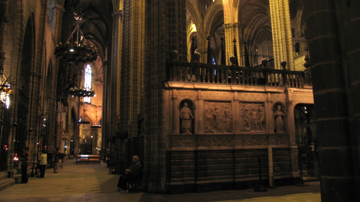 Inside the Cathedral of Barcelona