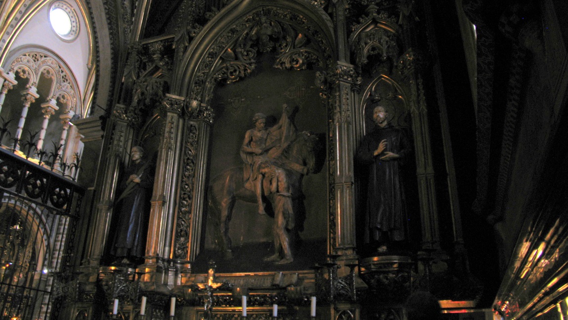 Inside Santa Maria de Montserrat Abbey