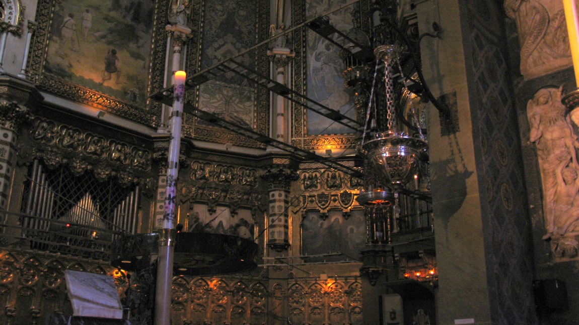 Inside Santa Maria de Montserrat Abbey