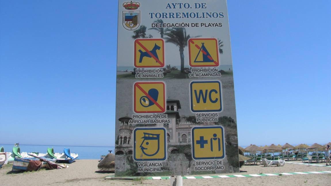 Beach sign