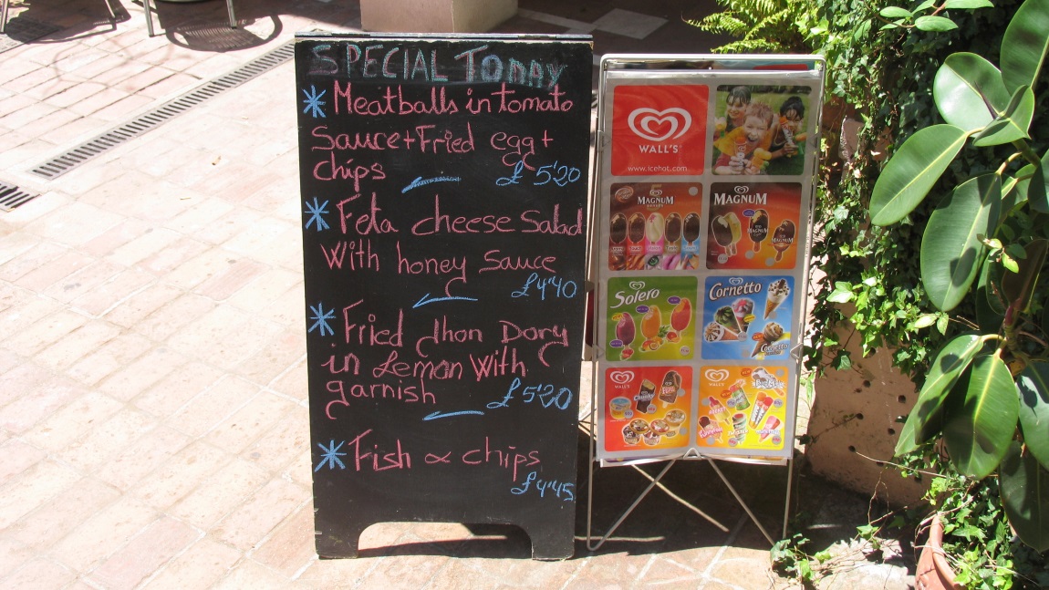 Eatery in Cornwalls Parade