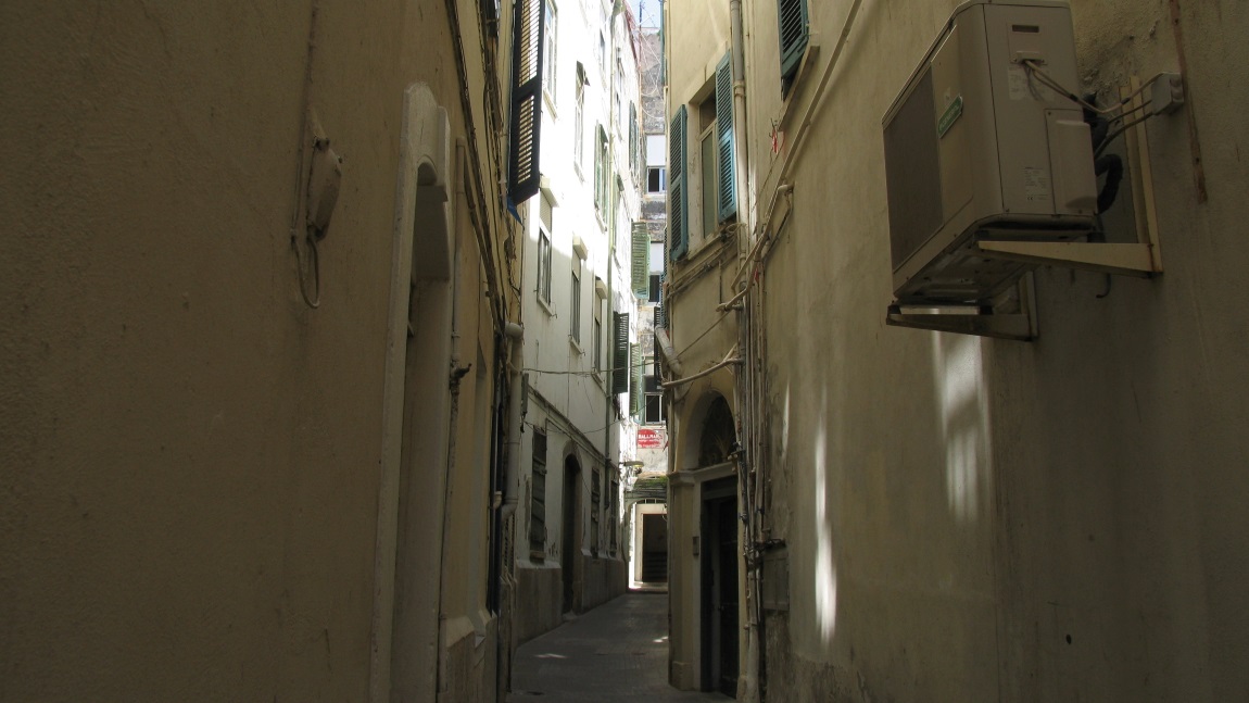 One of many narrow alleys