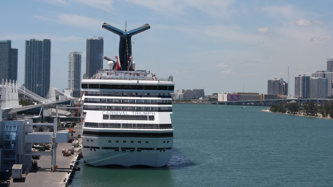 Carnival ship docked behind us