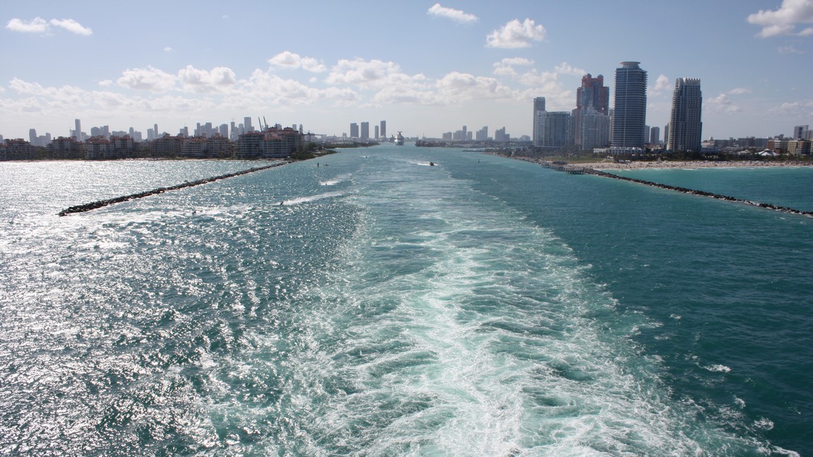 Departing the Port of Miami