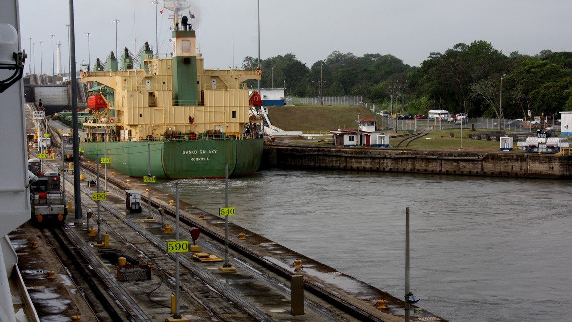 Ship next to us entering
