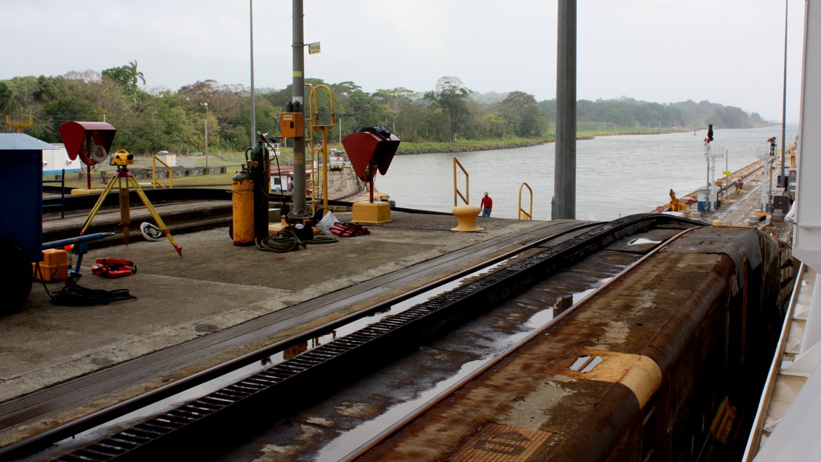 Inside the first Gatun Lock