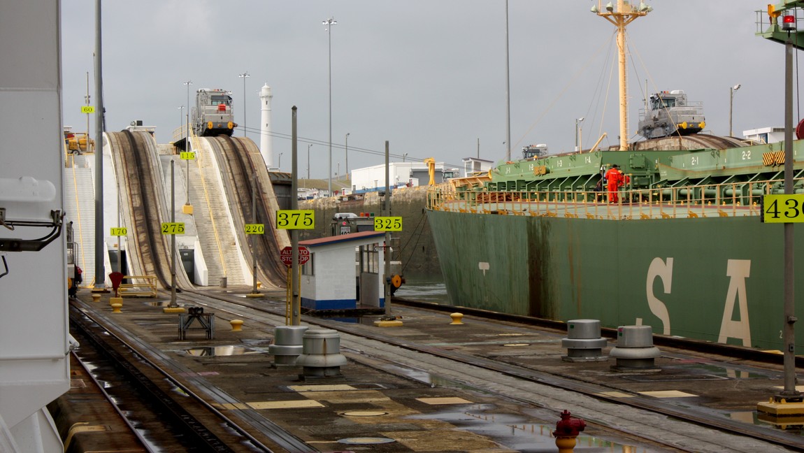 Ship next to us is much higher