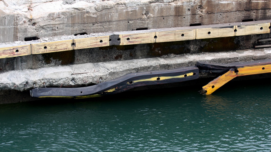 Evidence of ship impacts